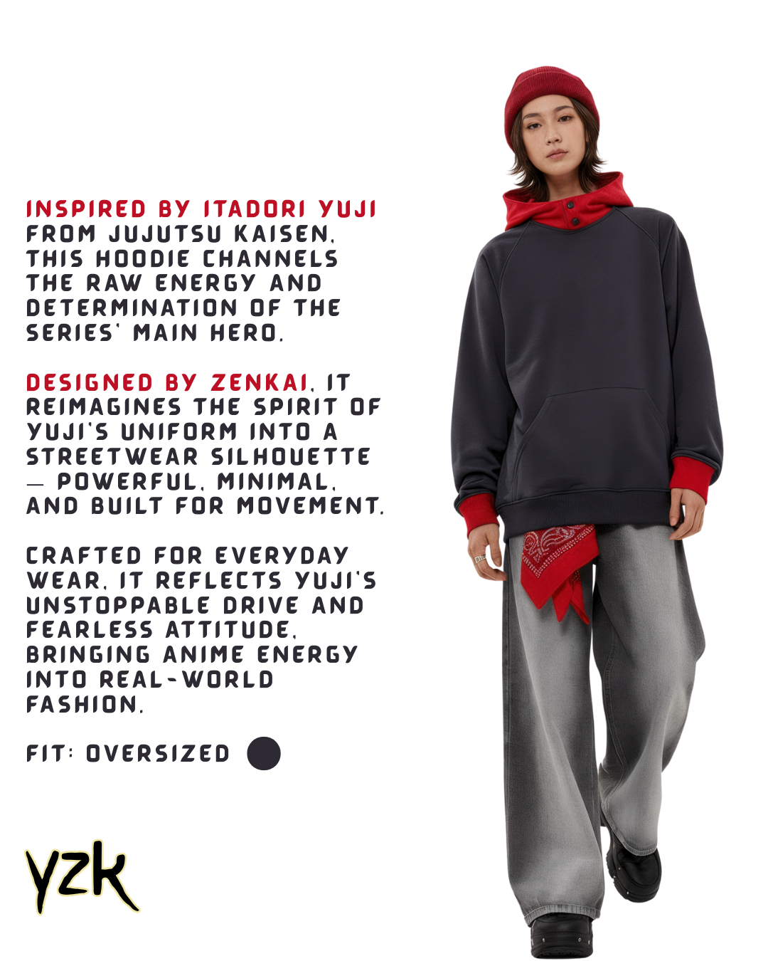 Sudadera con capucha Itadori