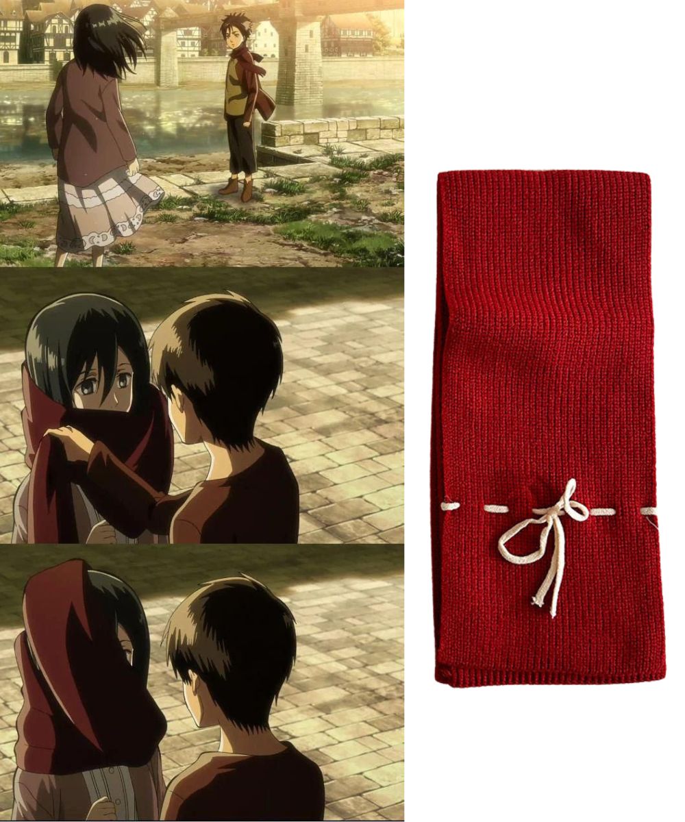 미카사의 빨간 스카프 — 사랑과 충성의 상징 ❤️